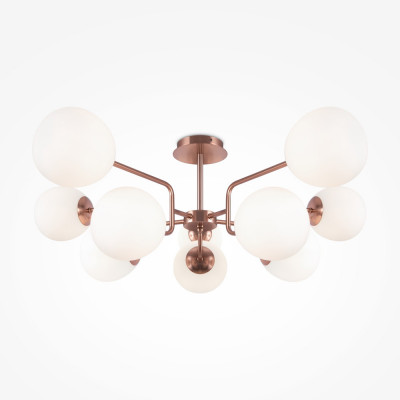 Maytoni - Erich - Lampadario elegante in metallo con diffusori in vetro a boccia - 10 Lampadine E14 40W - IP20 - SKU: MOD221PL-10
