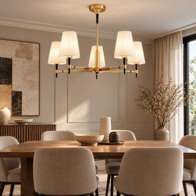Maytoni Zaragoza Lampadario in stile classico struttura in metallo a 5 braccia Colore: Ottone