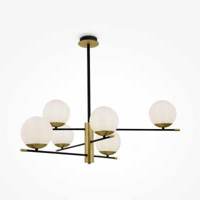 Maytoni - Nostalgia - Lampadario in stile moderno in metallo con 6 diffusori - Colore: Oro - 6 Lampadine E14 40W - IP20 - SKU: MOD048PL-06G