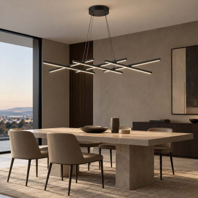 Maytoni Halo Lampadario moderno con corpo in alluminio e diffusore a LED Colore: Ottone