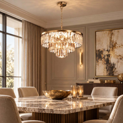 Maytoni Revero Lampadario piccolo in metallo con diffusori in vetro in stile moderno Colore: Oro