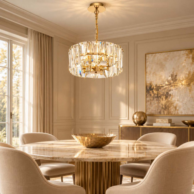 Maytoni Puntes Lampadario piccolo moderno con diffusori in vetro Colore: Oro