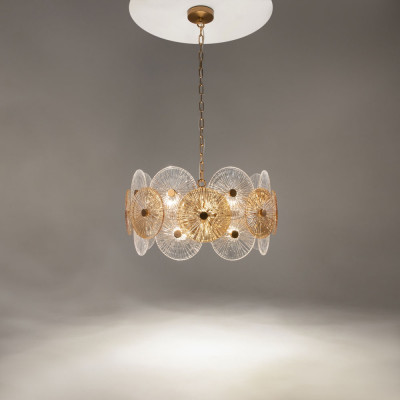 Maytoni - Aster - Lampadario piccolo moderno con struttura dorata e diffusori in vetro - Colore: Oro - 8 Lampadine E14 40W - IP20 - SKU: MOD007PL-08G