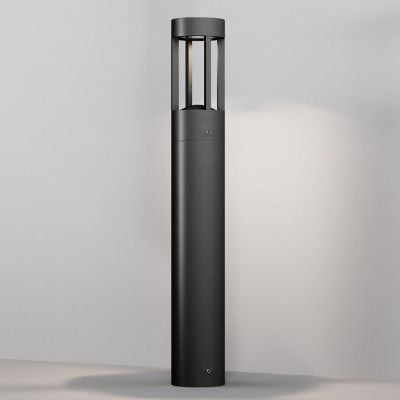Maytoni - Vint - Lampione da giardino con struttura in alluminio diffusore a LED in vetro - Colore: Grafite - 1 Lampadina Led Integrato 9W - Lumen 450 - Gradi Kelvin 3000k Luce Calda - IP65 - SKU: O458FL-L9GF3K