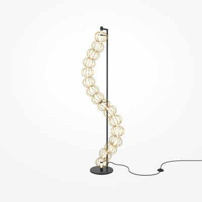 Maytoni - Golden Cage - Piantana moderna con diffusore a led - Colore: Oro - 1 Lampadina Led Integrato 48W - Lumen 3000 - Gradi Kelvin 3000k Luce Calda - IP20 - SKU: MOD216FL-L38G3K