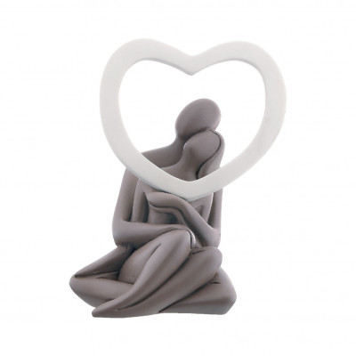 Bongelli Preziosi Statuina con innamorati e cuore Infinity Colore: Tortora