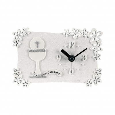 Bongelli Preziosi - Bomboniera Comunione - Orologio da Tavolo con Calice e Fiori - SKU: ME1451