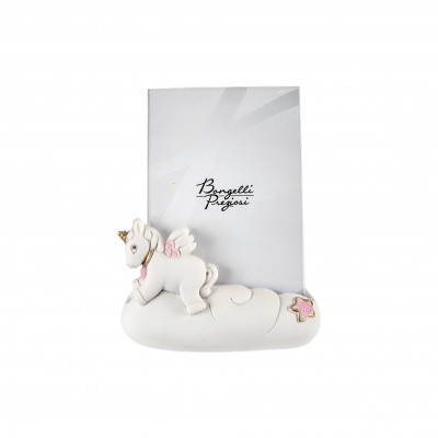 Bongelli Preziosi - Bomboniera Battesimo - Portafoto Piccolo con Unicorno Rosa - SKU: ME1502/1RO
