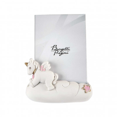 Bongelli Preziosi - Bomboniera Battesimo - Portafoto Grande con Unicorno Rosa - SKU: ME1502/2RO