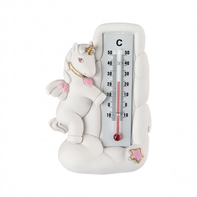 Bongelli Preziosi - Bomboniera Battesimo - Termometro con Unicorno Rosa - SKU: ME1504/RO