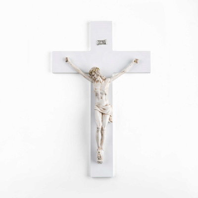 Bongelli Preziosi - Crocifisso avorio medio croce in legno dalle linee moderne 24x34 - Colore: Avorio - SKU: ME2113/2