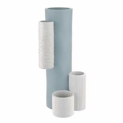Bongelli Preziosi Modular Vaso da tavolo dal design moderno con portavasi tubolari struttura in marmorino Colore: Carta da Zucchero