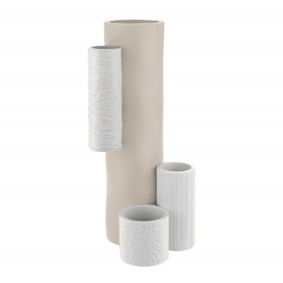 Bongelli Preziosi Modular Vaso da tavolo dal design moderno con portavasi tubolari struttura in marmorino Colore: Nocciola