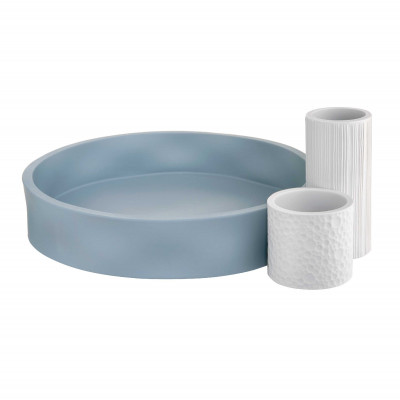 Bongelli Preziosi Modular Vaso da tavolo basso dal design moderno con portavasi tubolari in marmorino Colore: Carta da Zucchero