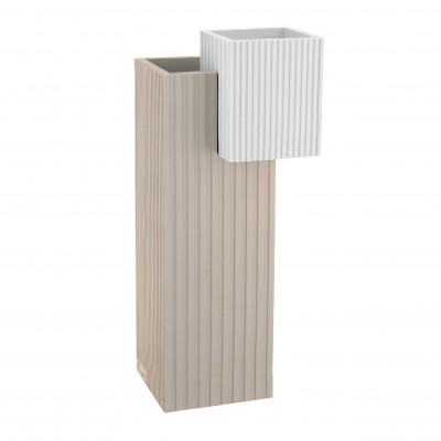 Bongelli Preziosi Modular Vaso da tavolo dal design moderno con portavasi cubici e struttura in marmorino Colore: Nocciola