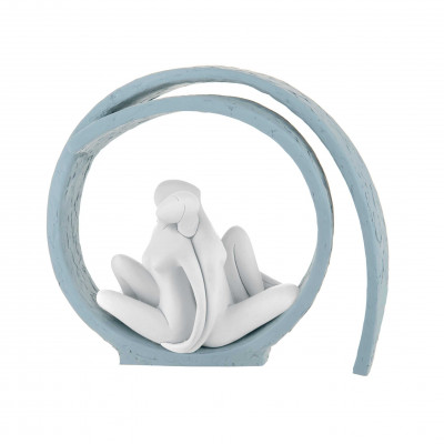 Bongelli Preziosi Scultura da tavolo piccola in marmorino con vortice colorato dal design moderno Colore: Carta da Zucchero
