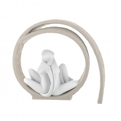 Bongelli Preziosi Scultura da tavolo grande in marmorino con vortice colorato dal design moderno Colore: Nocciola