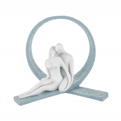 Bongelli Preziosi Scultura da tavolo piccola con innamorati in marmorino dal design moderno Colore: Carta da Zucchero