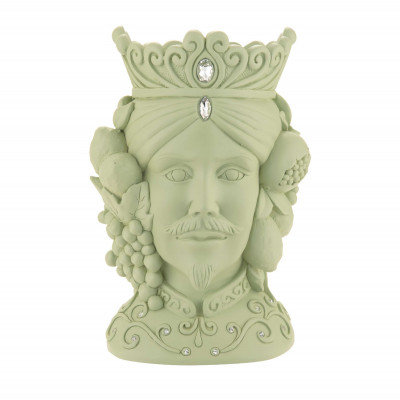 Bongelli Preziosi Testa di moro grande in diverse colorazioni design moderno con viso maschile Colore: Verde