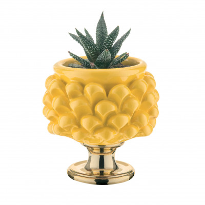 Bongelli Preziosi Vaso portapiantina dalle linee moderne Colore: Giallo
