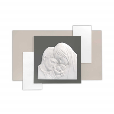 Bongelli Preziosi - Capezzale sacra famiglia moderno piccolo con struttura in legno e marmorino - SKU: ME2259/2
