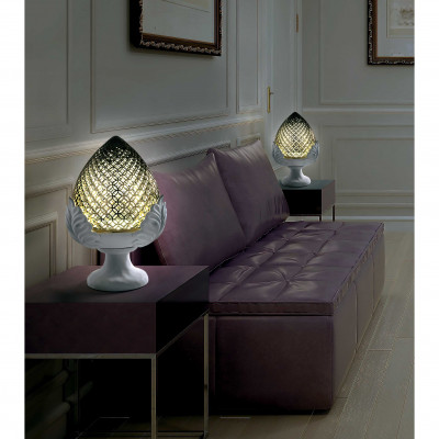  Bongelli Preziosi - Lampada da tavolo grande dal design moderno a forma di pomo siciliano - 1 Lampadina E14 60W - SKU: ME2266/3 