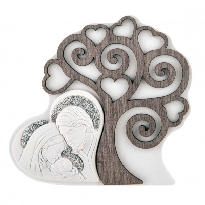 Bongelli Preziosi Capezzale da tavolo con sacra famiglia e albero della vita dalle linee moderne Colore: Rovere Breeze