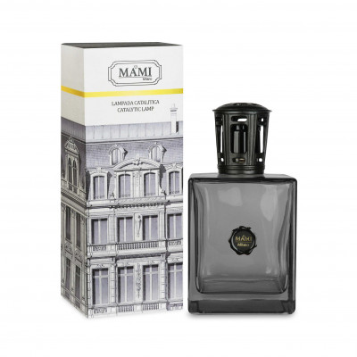 Mami Milano Palazzo delle fragranze Lampada catalitica profumatore per ambiente con bottiglia in vetro 50cl Colore: Grigio