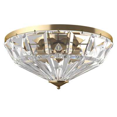 Maytoni - Facet - Lampada da soffitto grande con struttura dorata e diffusori in vetro - Colore: Oro - 6 Lampadine E14 60W - IP20 - SKU: MOD094CL-06G