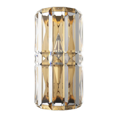 Maytoni - Facet - Applique da parete classica con struttura in metallo e diffusore in vetro - Colore: Oro - 1 Lampadina E14 60W - IP20 - SKU: MOD094WL-01G