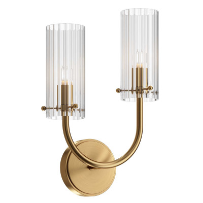 Maytoni - Arco - Applique da parete destro struttura classica in metallo e diffusori in vetro - Colore: Bronzo - 2 Lampadine G9 40W - IP20 - SKU: MOD223WL-02BS1