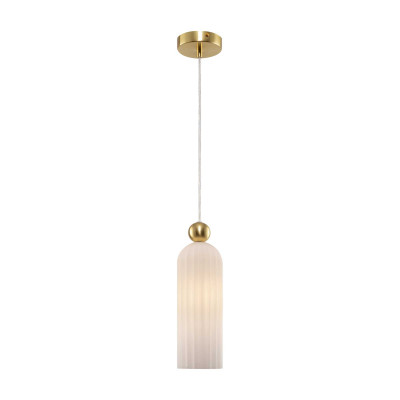 Maytoni - Antic - Lampada a sospensione con singolo diffusore in vetro dalle linee moderne - Colore: Bianco - 1 Lampadina - E14 - 40W - IP20 - SKU: MOD302PL-01W