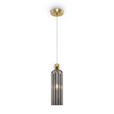 Maytoni Antic Lampada a sospensione con singolo diffusore in vetro dalle linee moderne Colore: Grigio