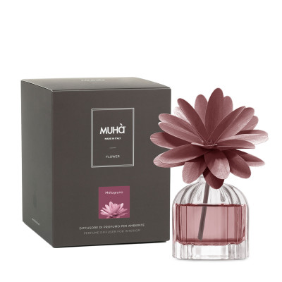 Muhà - Flower - Profumazione per ambiente diffusore in bottiglia con bastoncino a fiore - Colore: Melograno - SKU: H610