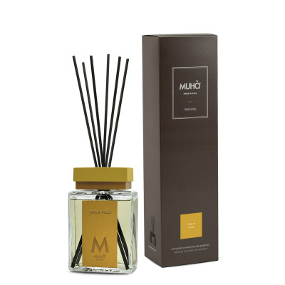  Muhà - Bastoncino - Profumazione per ambiente con diffusore in bottiglia e bastoncini - Colore: Giallo - SKU: B103 