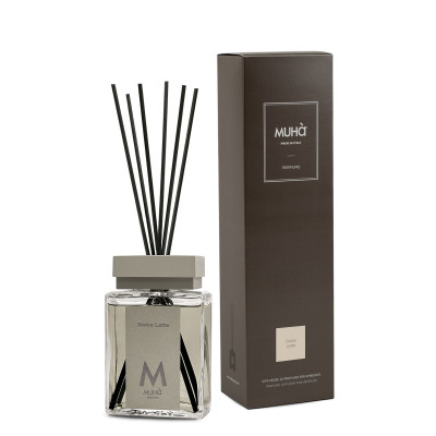 Muhà - Bastoncino - Profumazione per ambiente con diffusore in bottiglia e bastoncini - Colore: Grigio Chiaro - SKU: B102 