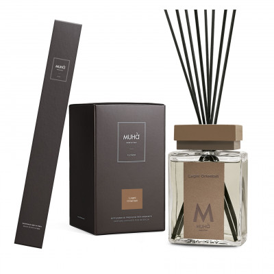 Muhà - Bastoncino - Profumazione per ambiente con diffusore in bottiglia e bastoncini - Colore: Marrone Chiaro - SKU: B501