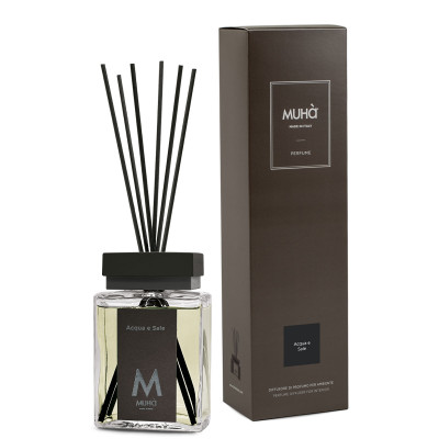 Muhà - Bastoncino - Profumazione per ambiente con diffusore in bottiglia e bastoncini - Colore: Nero - SKU: B210