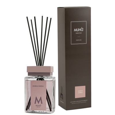 Muhà - Bastoncino - Profumazione per ambiente con diffusore in bottiglia e bastoncini - Colore: Rosa Chiaro - SKU: B206