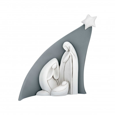 Bongelli Preziosi Stella Statuina moderna con sacra famiglia Colore: Grigio
