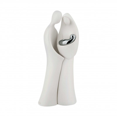 Bongelli Preziosi Statuina moderna con la sacra famiglia Colore: Bianco