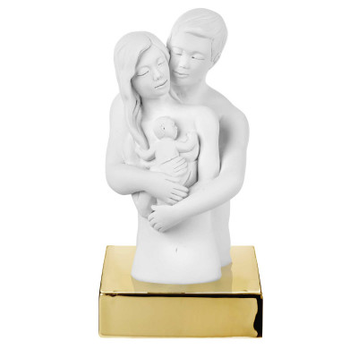 Bongelli Preziosi - Scultura da tavolo con base in marmorino raffigurazione abbraccio innamorati - SKU: ME2077