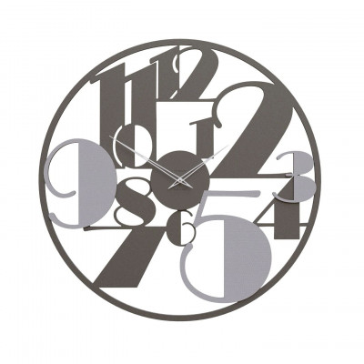 CalleaDesign - Cleo - Orologio da parete in legno dal design moderno lancette in alluminio - Colore: Gessato - SKU: 10-335-86