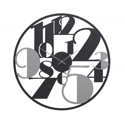 CalleaDesign - Cleo - Orologio da parete in legno dal design moderno lancette in alluminio - Colore: Nero - SKU: 10-335-5