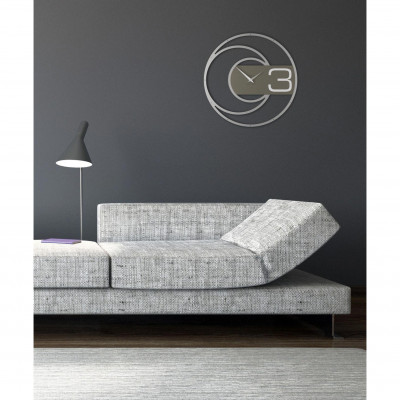 CalleaDesign James Orologio da parete in legno dallo stile moderno e minimalista Colore: Grigio Quarzo