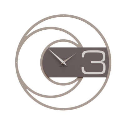 CalleaDesign - James - Orologio da parete in legno dallo stile moderno e minimalista - Colore: Cioccolato - SKU: 10-138-69