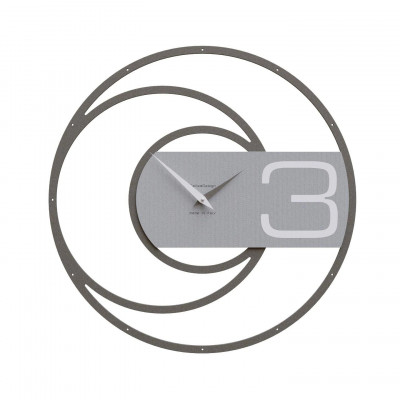 CalleaDesign - James - Orologio da parete in legno dallo stile moderno e minimalista - Colore: Gessato - SKU: 10-138-86