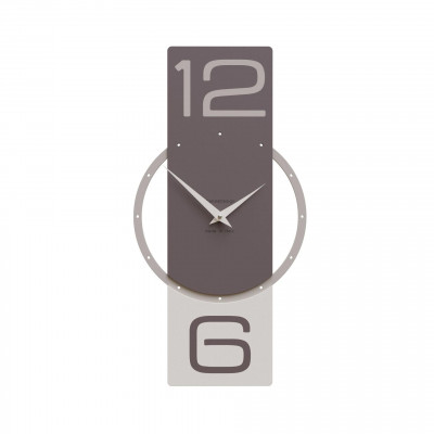 CalleaDesign - Zyra - Orologio da parete verticale in legno dal design moderno ed elegante - Colore: Cioccolato - SKU: 10-038-69