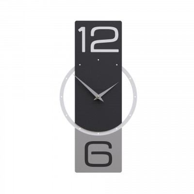 CalleaDesign - Zyra - Orologio da parete verticale in legno dal design moderno ed elegante - Colore: Nero - SKU: 10-038-5