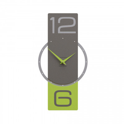 CalleaDesign - Zyra - Orologio da parete verticale in legno dal design moderno ed elegante - Colore: Verde Mela - SKU: 10-038-76